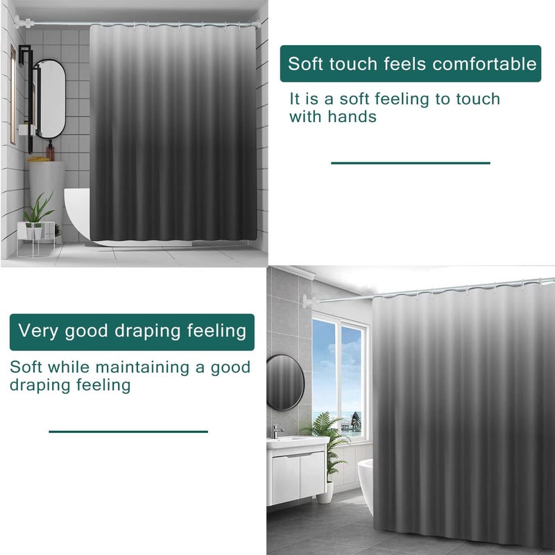 jssablo Shower Curtain Liner, 100% Waterproof Peva Shower Curtains with 3 Duty Heavy Bottom Magnets and 12 Rust Proof Grommets, 72x72 Weighted Shower Liner for Shower Stall, Bathtubs - Image 5